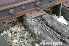 Trituradora de Madera Resistente para Traviesas de Ferrocarril de Madera